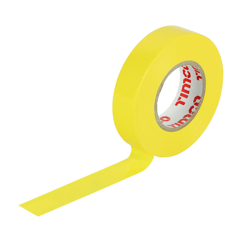 PVC Insulation Tape Yellow - 25m x 18mm | Roll Pack of 10