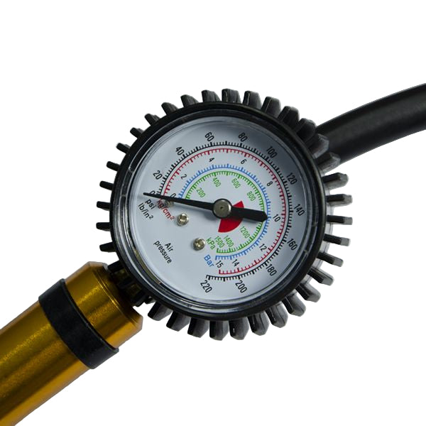 Pressure gauge on a white background