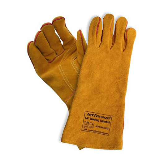 Jefferson Welding Gauntlet - Yellow 400mm/16" Scan