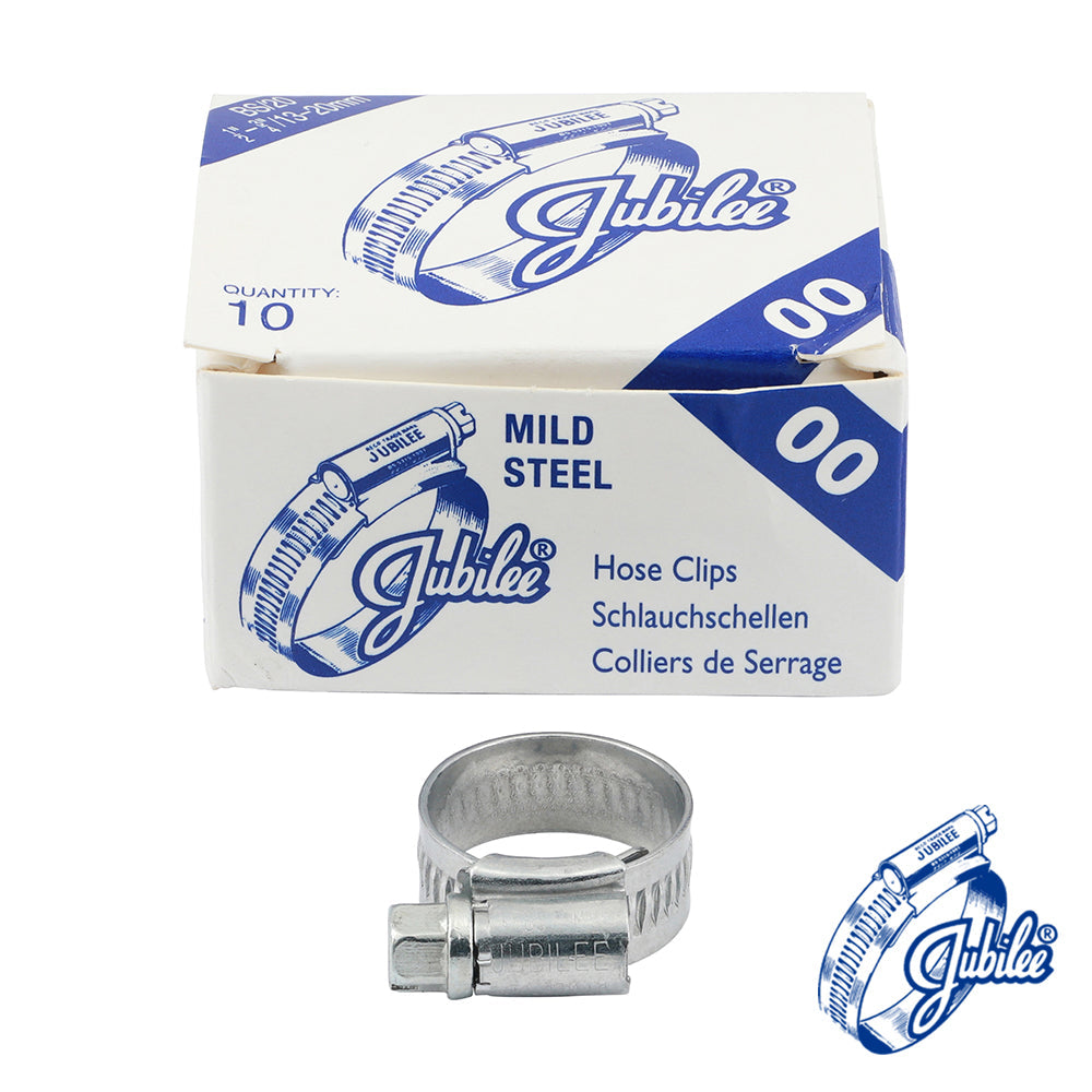 Jubilee Clip Mild Steel - Box - 00MS / 13 - 20mm - 10 PCS