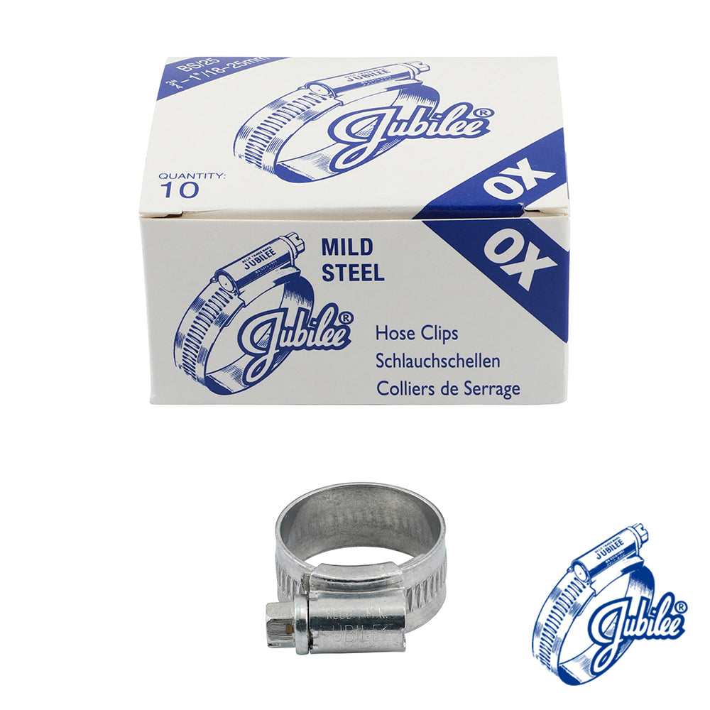 Jubilee Clip Mild Steel - Box - 0XMS / 18 - 25mm - 10 PCS