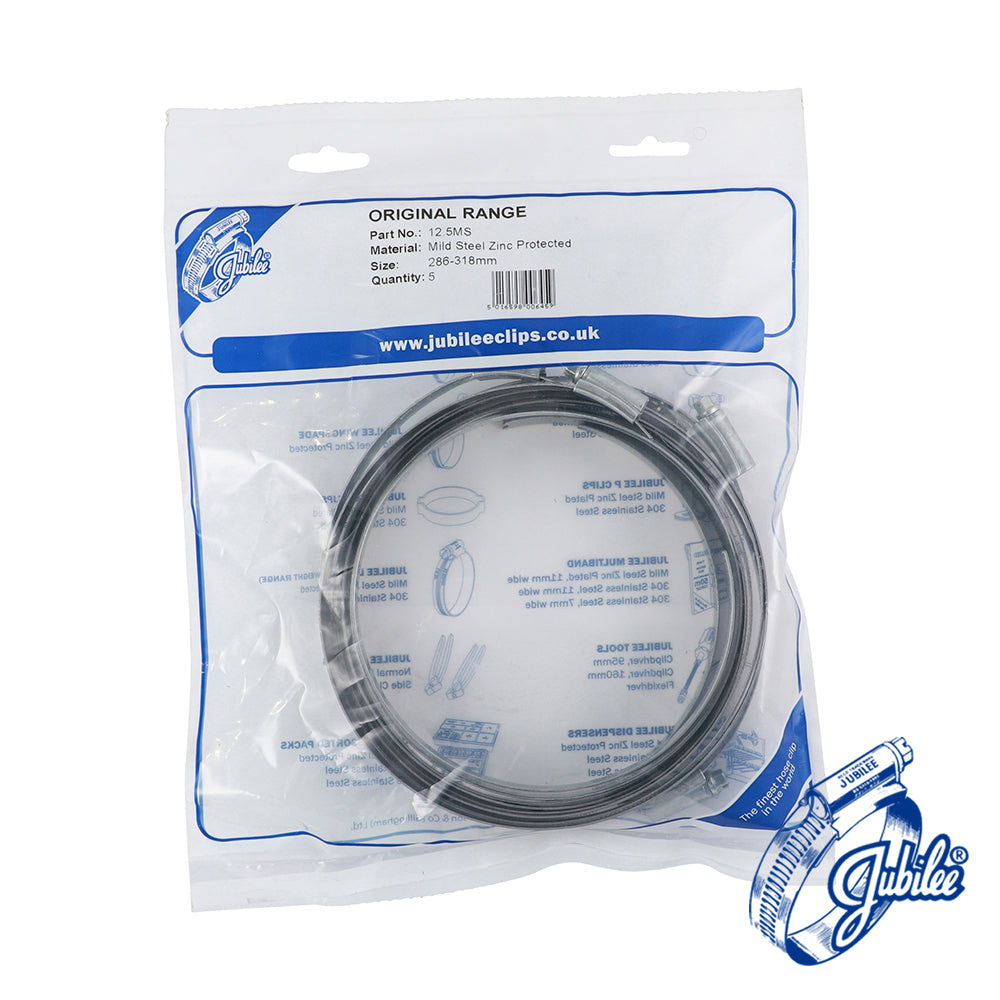 Jubilee Clip Mild Steel - Box - 125MS / 286 - 318mm - 5 PCS