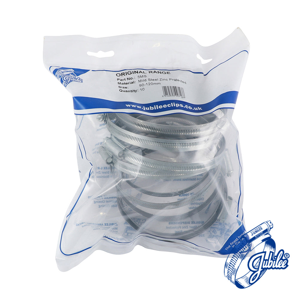 Jubilee Clip Mild Steel - Box - 5MS / 90 - 120mm - 10 PCS