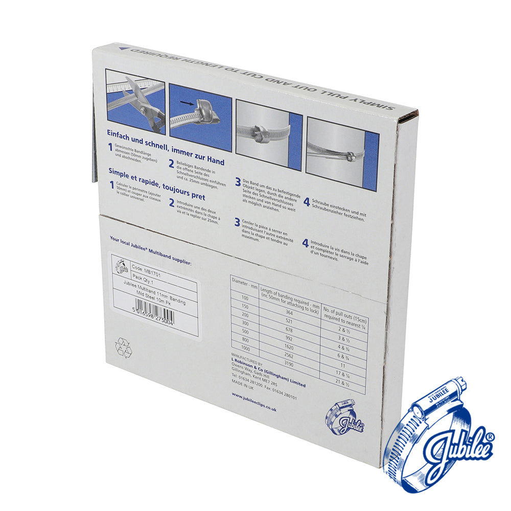 Multiband Mild Steel Banding - 11mm x 10m | Box