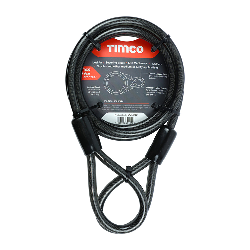 Looped Security Cable - 10mm x 1.8m