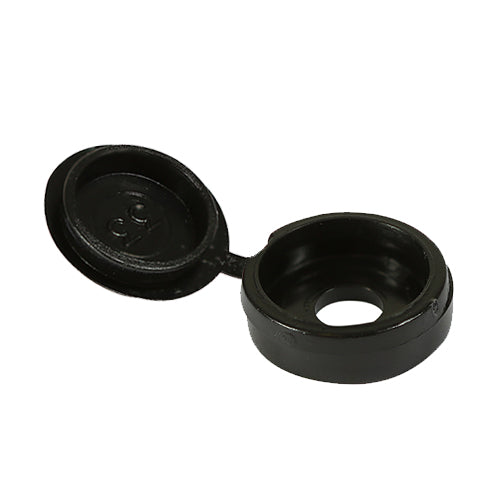 Large Hinged Screw Cap - Black - To fit 5.0 to 6.0 Screw | TIMpac of 50