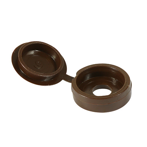 Large Hinged Screw Cap - Brown - To fit 5.0 to 6.0 Screw | TIMpac of 50
