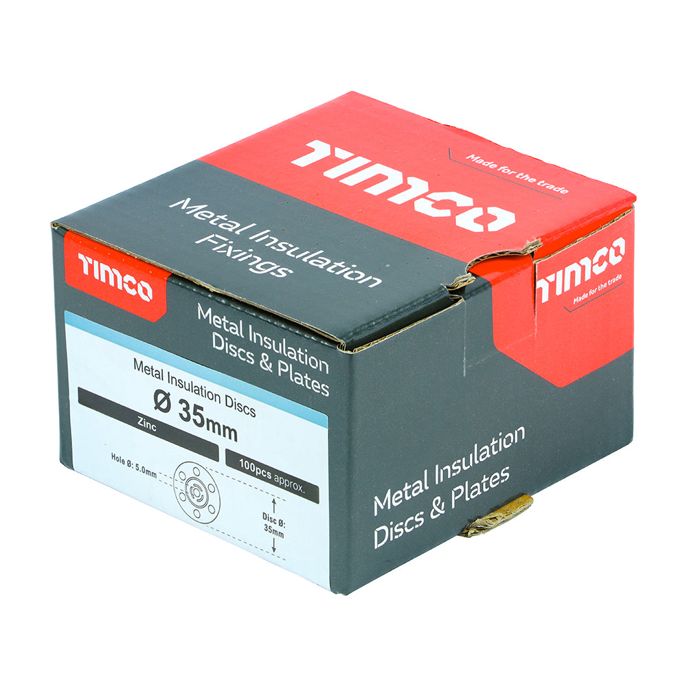Metal Insulation Disc GALV - 35mm | Box of 100