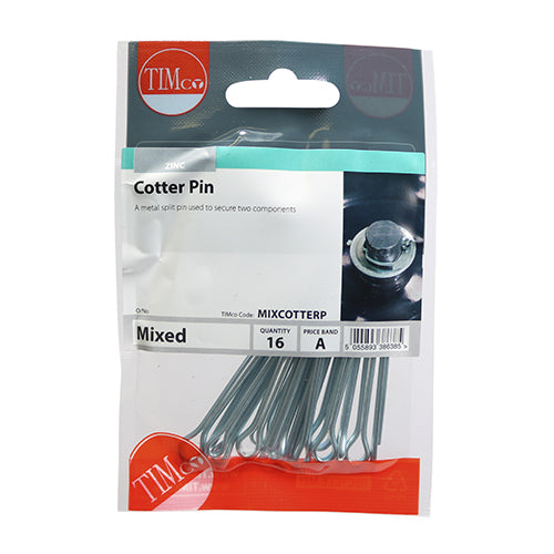 Cotter Pins - BZP - Mixed | TIMpac of 16