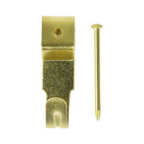 Picture Hook & Nails - E/Brass - Mixed | TIMpac of 8