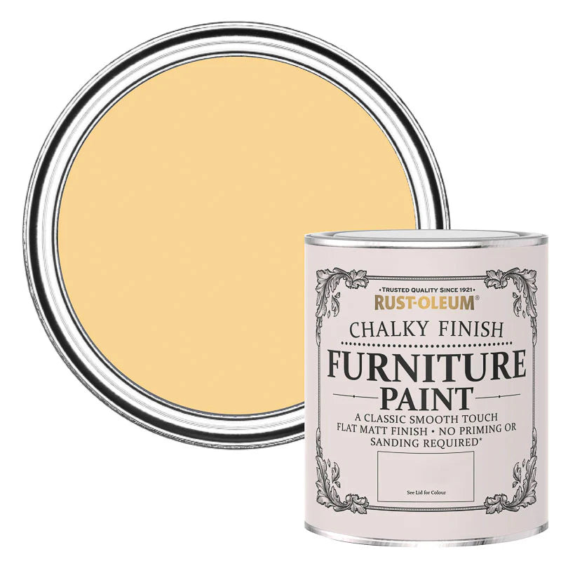 Rust-Oleum Chalky Finish Furniture Paint 750ml - Mustard