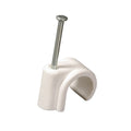 Nail In Pipe Clip - White - 10mm | Bag of 50