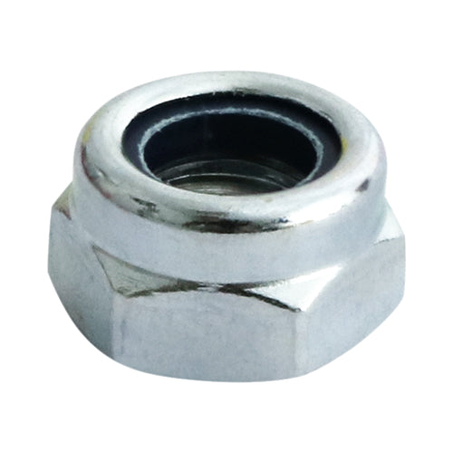 T Nylon Nut DIN 985 - BZP - M6 | Box of 500