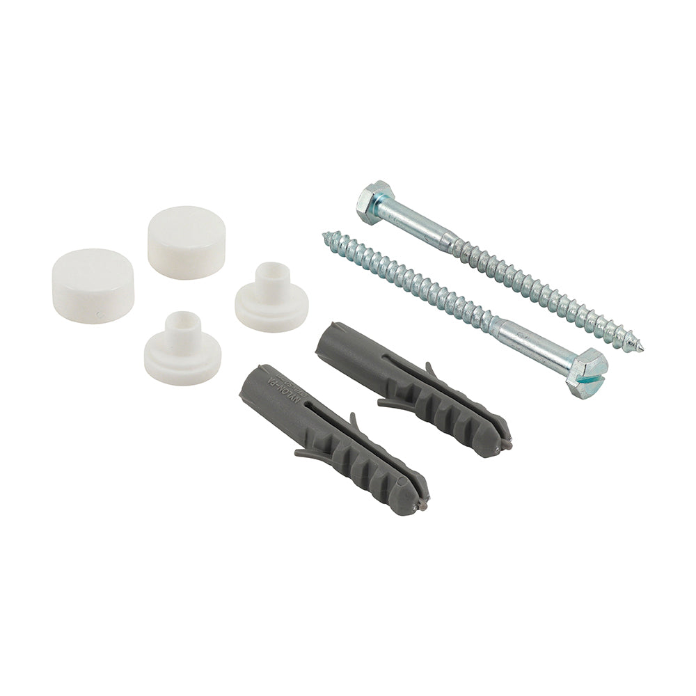 Pan / Bidet Fixing Kit - White - Pan Kit | TIMpac of 2
