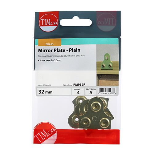 Mirror Plate - Plain - 32mm | TIMpac of 4