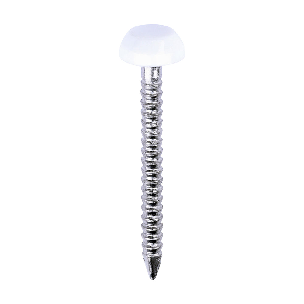 Polymer Headed Pin WHITE - 25mm | Box of 250