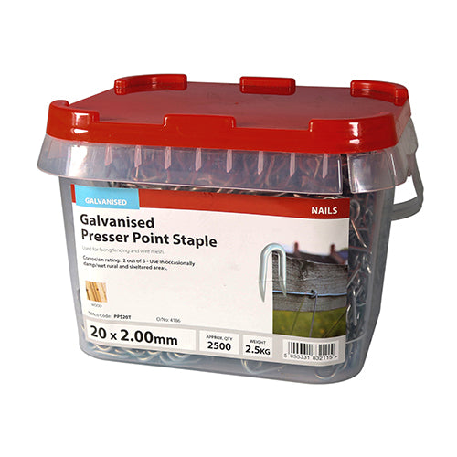 Presser Point Staples - Galvanised - 2.5kg Tub