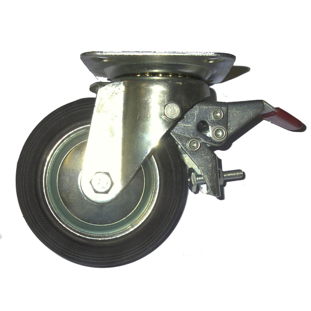 Castor Wheel Swivel & Brake 75kg 100mm Diameter