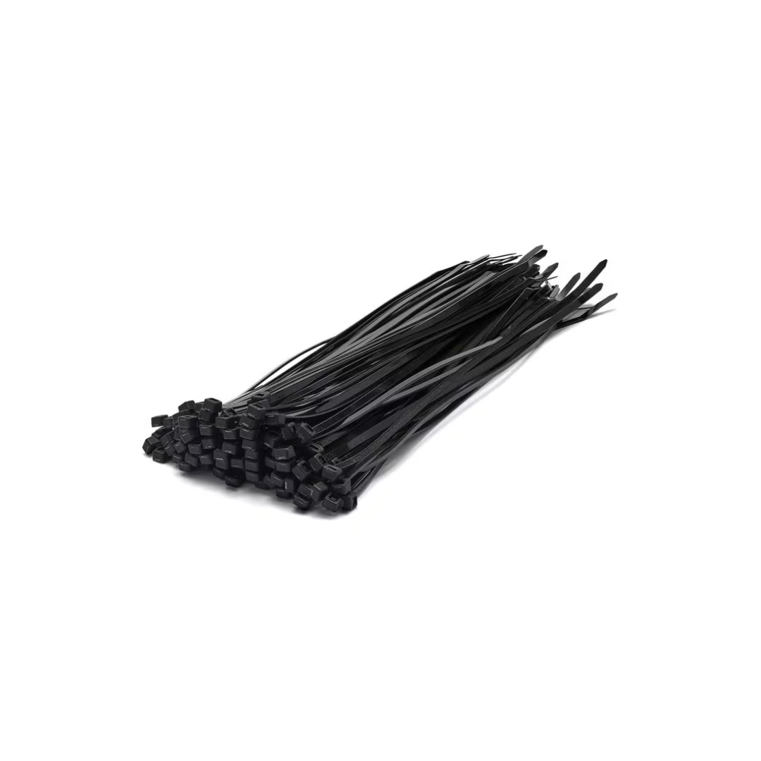 Cable Ties Black 4.8mm x 200mm (100 pcs)