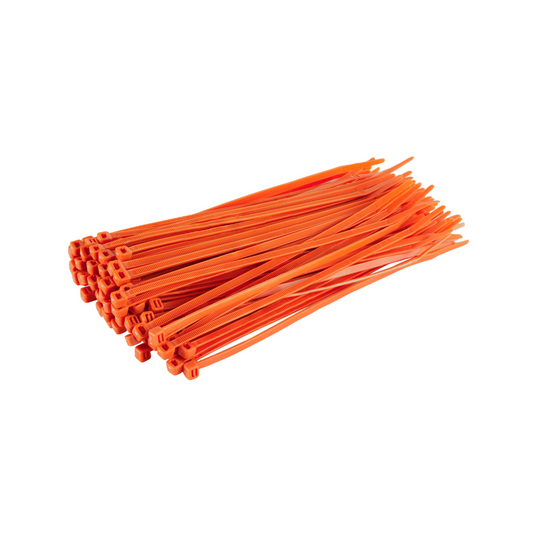 Cable Ties Orange 4.8mm x 200mm (100 pcs)