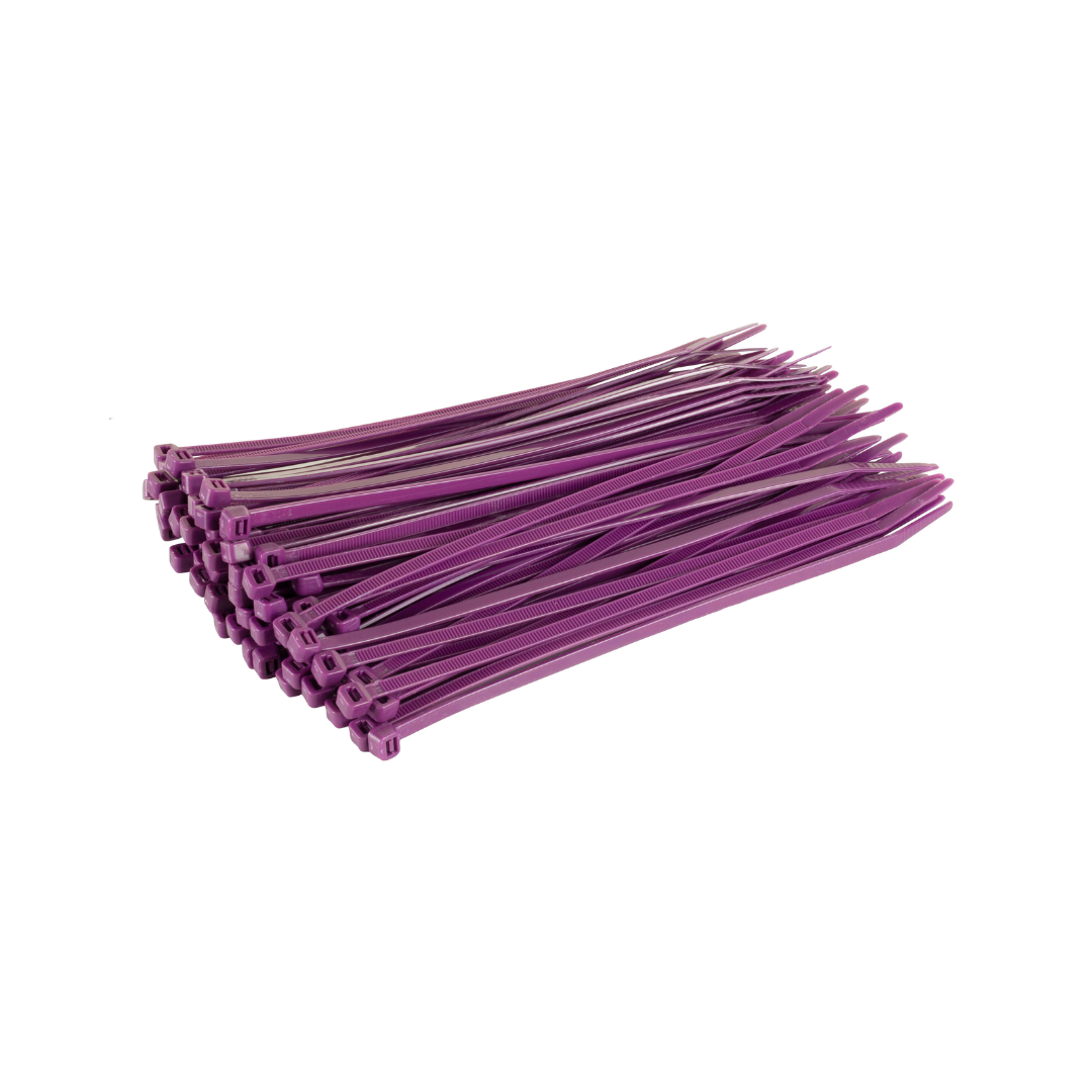 Cable Ties Purple 4.8mm x 200mm (100 pcs)