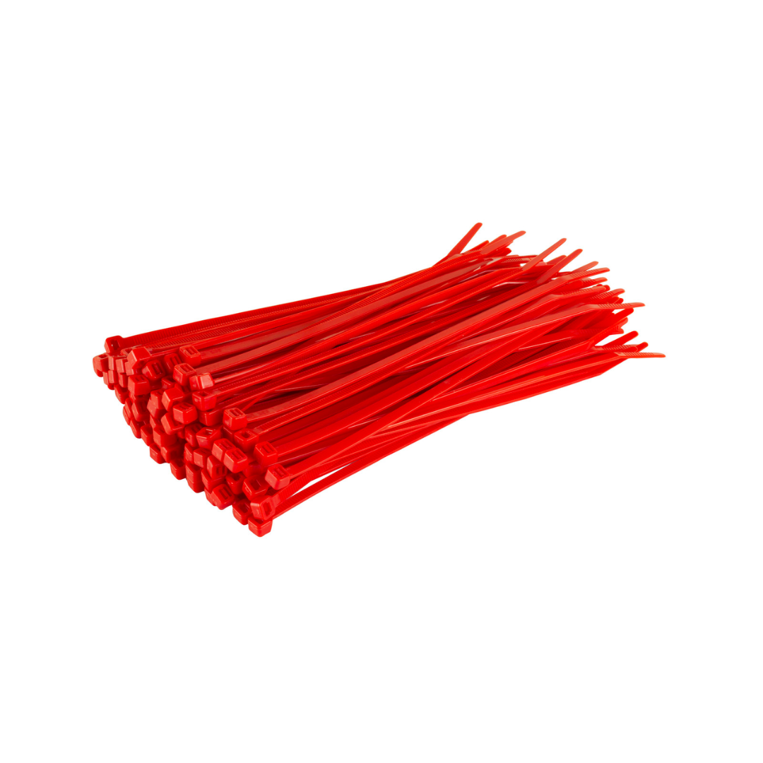 Cable Ties Red 4.8mm x 200mm (100 pcs)