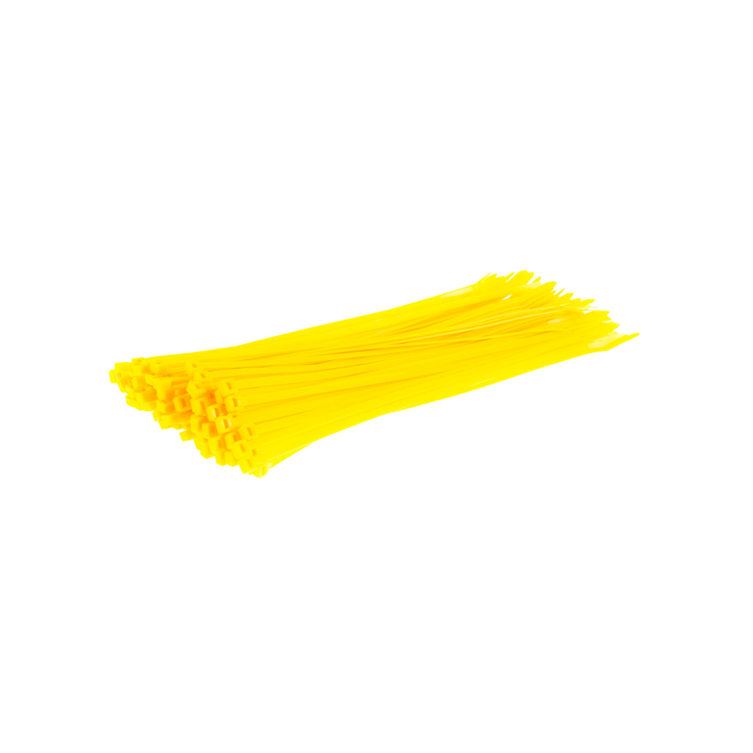 Cable Ties Yellow 4.8mm x 200mm (100 pcs)