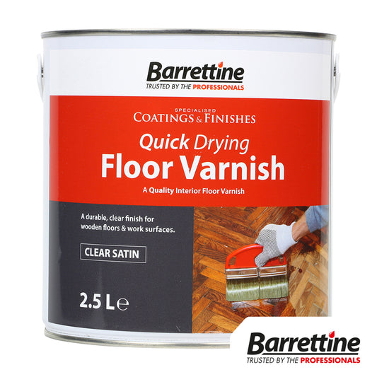 Barrettine Quick Drying Floor Varnish - Clear Satin - 2.5L