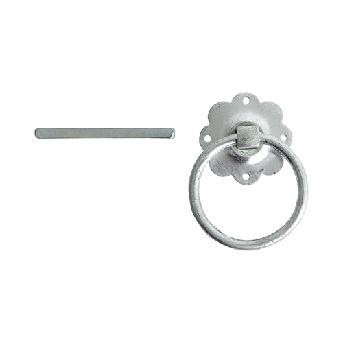 Ring Gate Latch - Plain HDG - 6" | Plain Bag