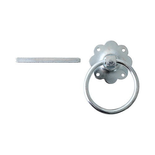 Ring Gate Latch - Plain Zinc - 6" | Plain Bag