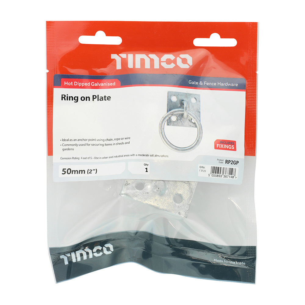 Ring on Plate HDG - 2" | Plain Bag