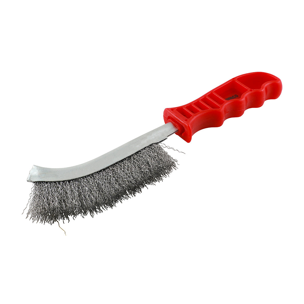 Red Handle Wire Brush Steel - 255mm