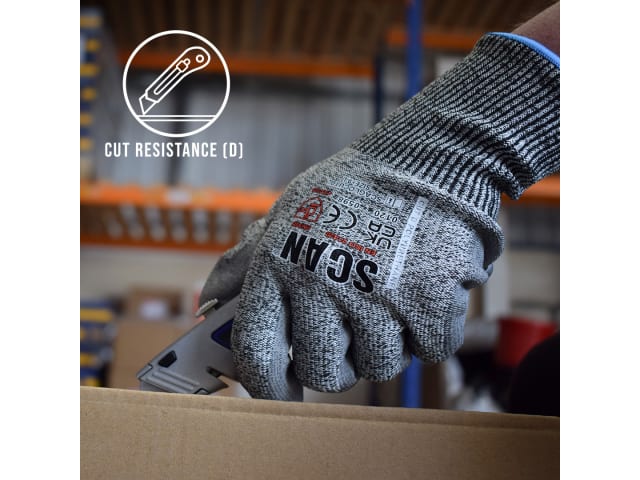Scan PU Palm Cut D Gloves - XXL Scan