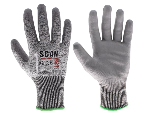 Scan PU Palm Cut D Gloves - XXL Scan