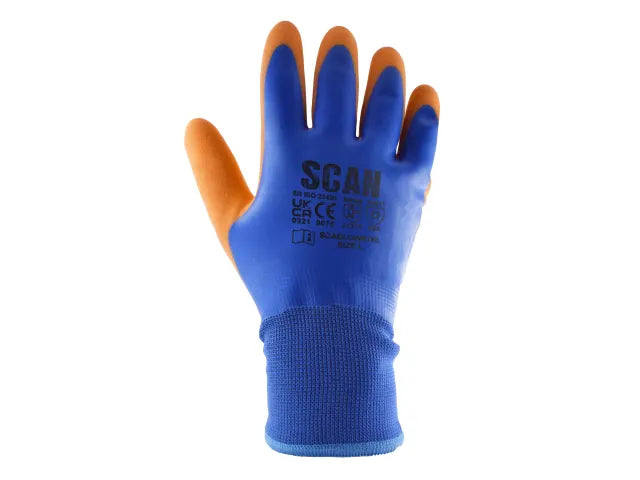 Scan Thermal Waterproof Latex Coated Gloves - XXL (Size 11) Scan