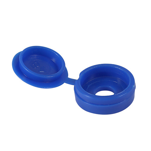 Small Hinged Screw Cap - Blue - To fit 3.0 to 4.5 Screw | TIMpac of 100