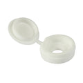 Small Hinged Screw Cap - White - To fit 3.0 to 4.5 Screw | TIMpac of 100