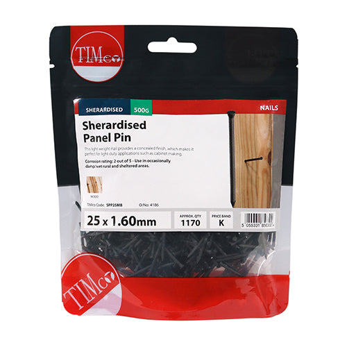 Panel Pin - Sherardised - 25 x 1.60 | 0.5kg