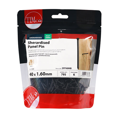 Panel Pin - Sherardised - 40 x 1.60 | 0.5kg