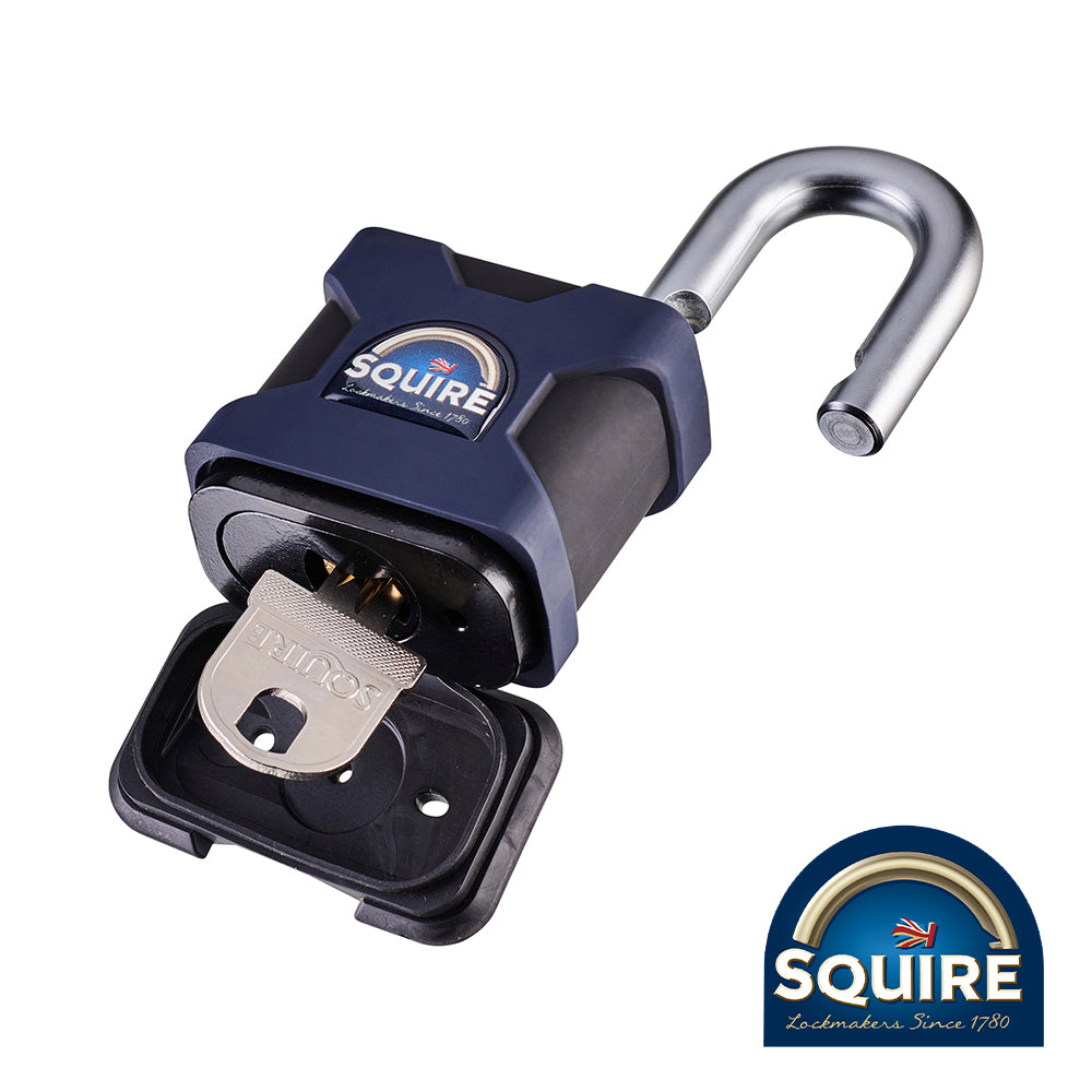 Stronghold Padlock - Stainless Steel Open Shackle - SS50P5/MARINE - Size W x D mm 50 x 26 - Shackle Dia. mm 10 - Shackle Clearance Size W x H mm 22 x 26