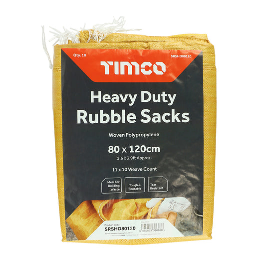 Rubble Sacks - Heavy Duty - 80 x 120cm - Pack of 10