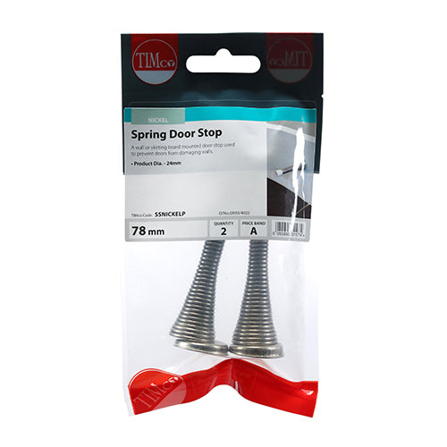Spring Door Stop - Nickel - 78 x 24 | TIMpac of 2