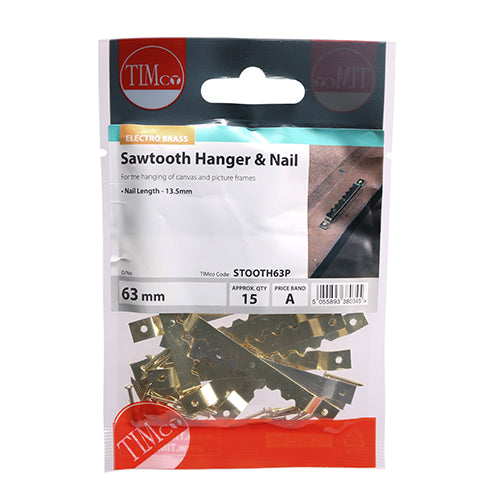 Sawtooth & Nails - E/Brass - 63mm | TIMpac of 15