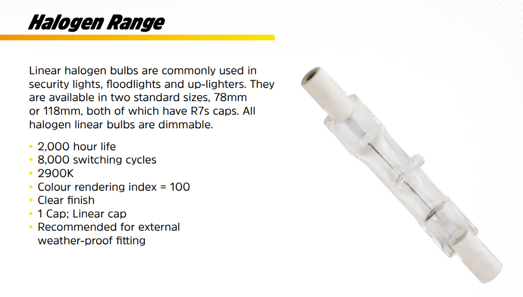 Energizer R7S 120W 118mm 2250 Lumens - 2900K Warm White Energizer