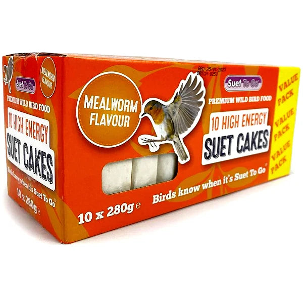 Suet To Go Mealworm Suet Cakes - 10 Pack Value, 10pk