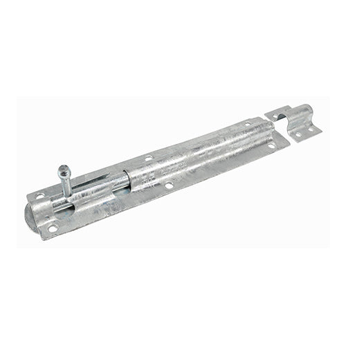 Straight Tower Bolt - Hot Dipped Galvanised - Bolt Dia. mm 11 - Bolt Length mm 250 - Bolt Length inch 10