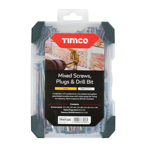 Mix Screws Plug Drill Bit ZYP - 91pcs | Tray of 91