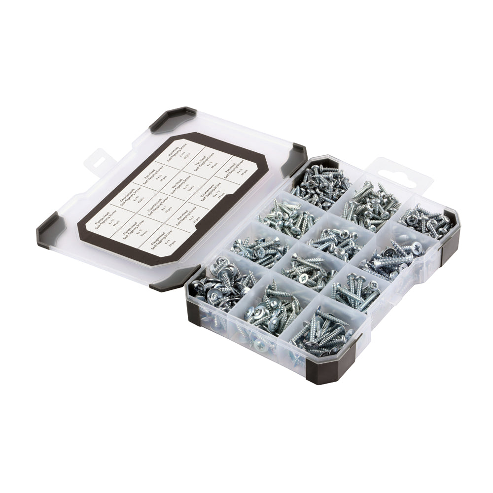 Mix Self-Tapping Screws Zinc - 475pcs | Tray of 475