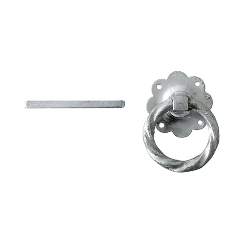 Twisted Ring Gate Latch HDG - 6" | Plain Bag