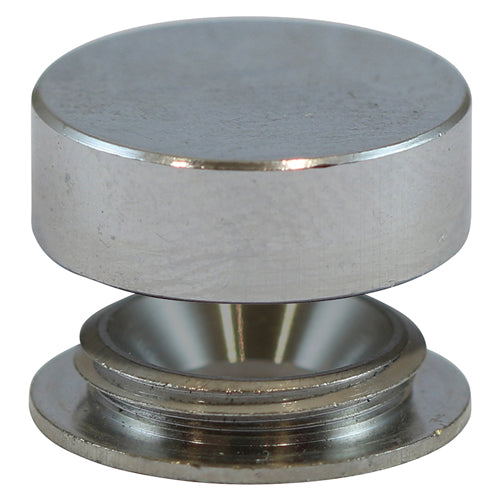 Threaded Screw Cap SAT Chrome - 12mm | TIMpac of 4